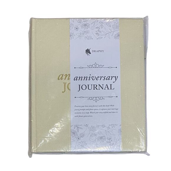 Draphy Wedding Anniversary Journal, Memory Book - 1 to 70 Years, Couples Gift - Picture 1 of 2